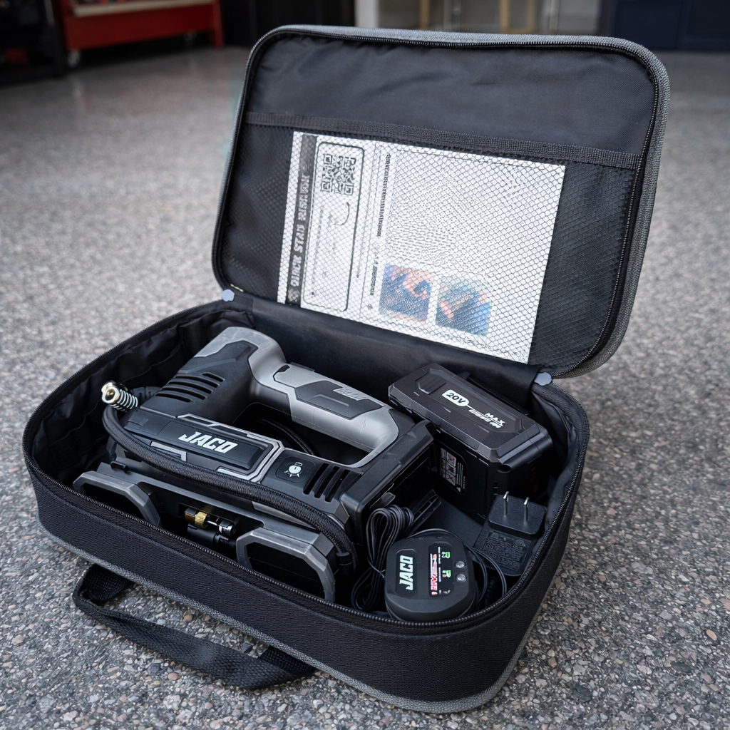 20V Cordless Tire Inflator Portable Air Compressor | 3.0Ah Lithium-Ion Battery Powered Air Pump