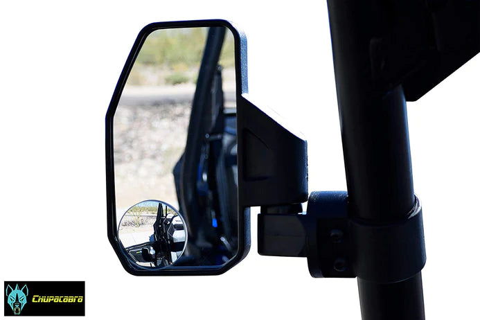 Offroad Rear View/Side Mirror for UTV with SPOT Mirror - Right & Left Pair for 1.6" - 2"