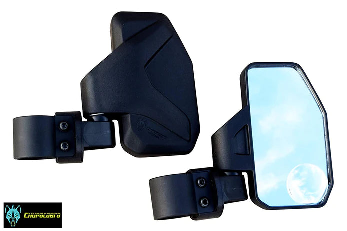 Offroad Rear View/Side Mirror for UTV with SPOT Mirror - Right & Left Pair for 1.6" - 2"