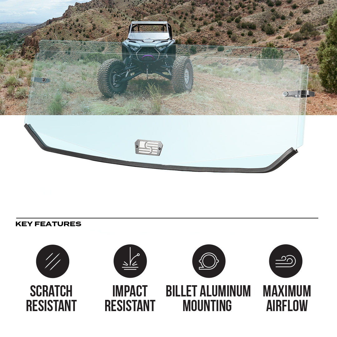 Polaris RZR Pro XP & Pro S Polycarbonate Half Front Windshield