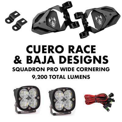 Cuero Race Mirror Light Combo in Black