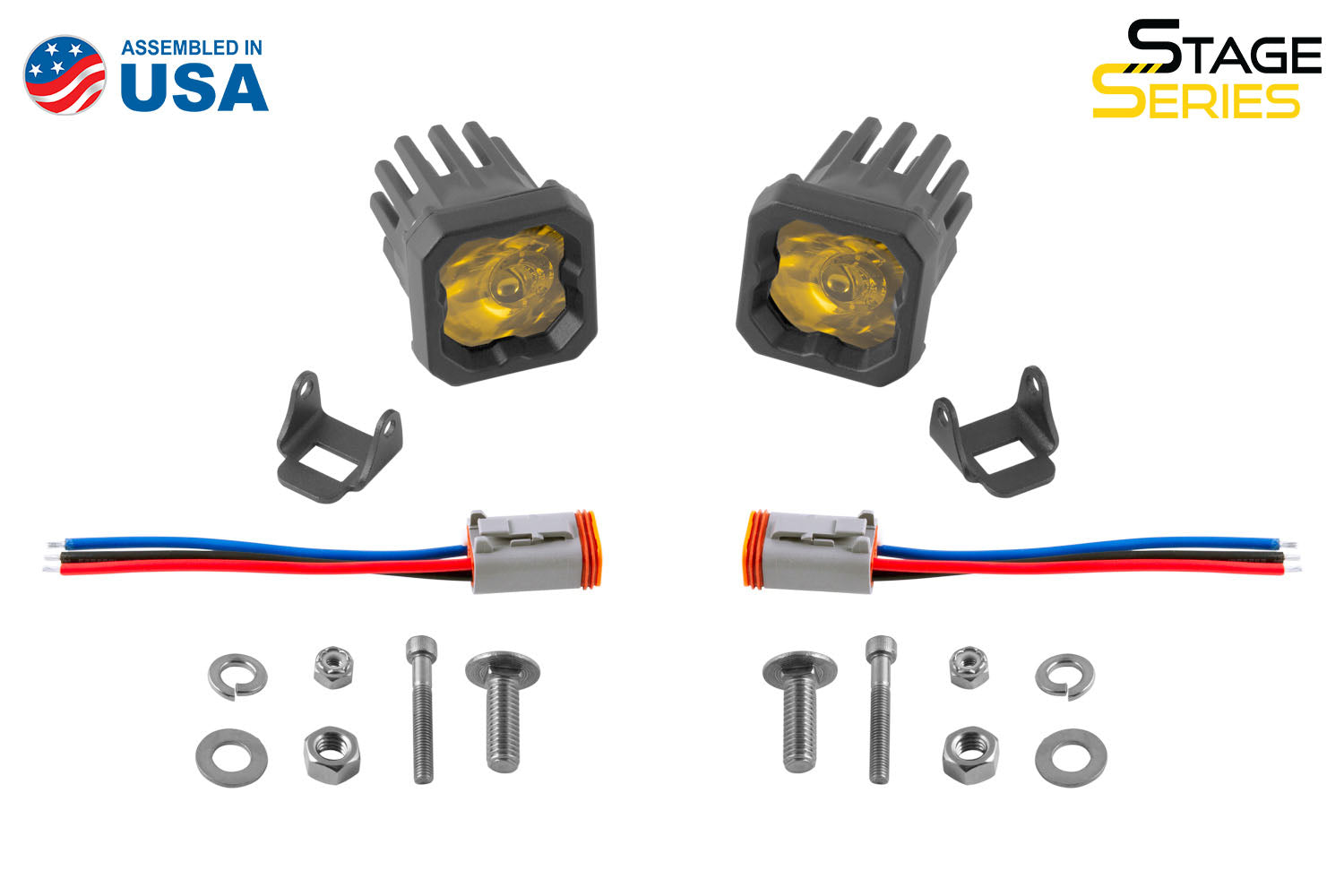 Stage Series C1 LED Pod Pro Yellow Wide Standard ABL Pair Diode Dynamics