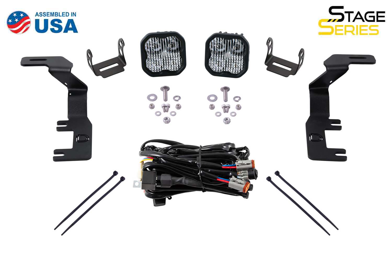 SS3 LED Ditch Light Kit for 2015-2021 GMC Canyon, Sport Yellow Combo Diode Dynamics