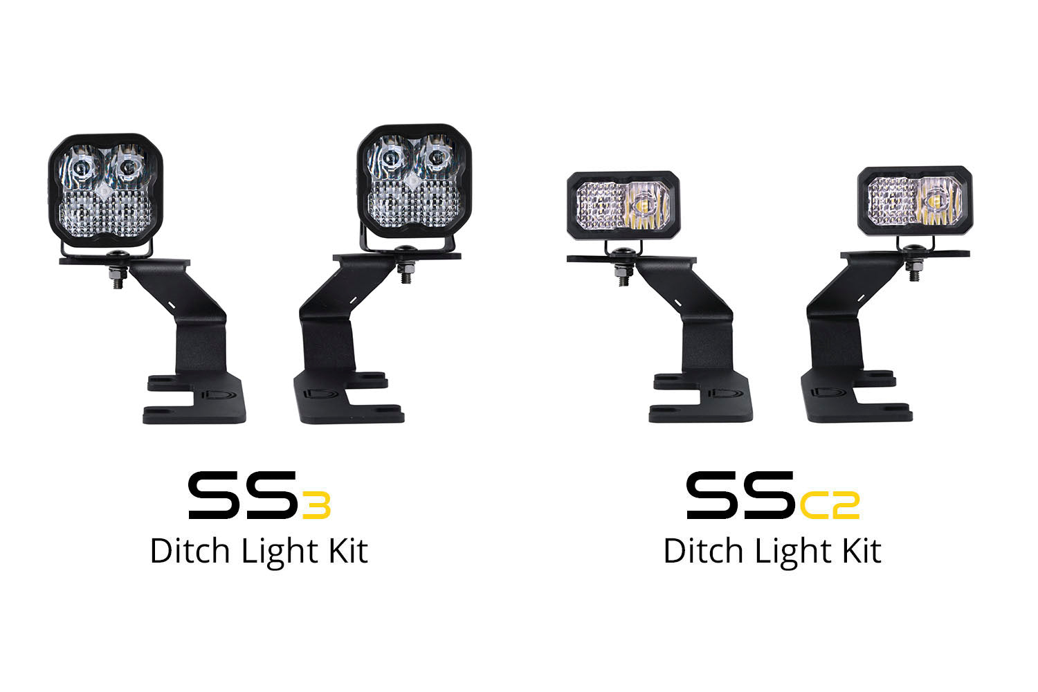 SS3 LED Ditch Light Kit for 2015-2021 GMC Canyon, Sport Yellow Combo Diode Dynamics