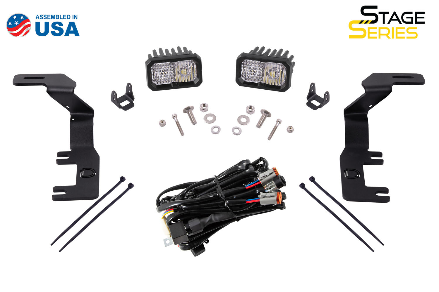 SS3 LED Ditch Light Kit for 2015-2021 Colorado/Canyon, Pro White Combo Diode Dynamics