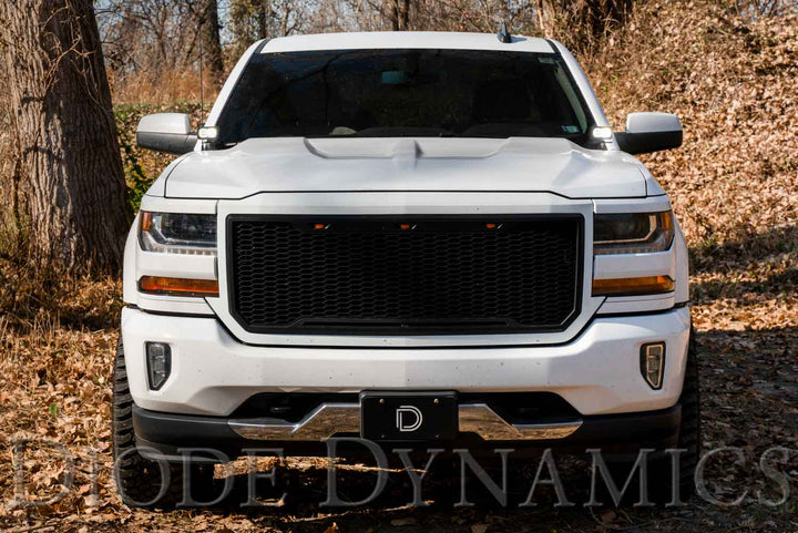 SS3 LED Ditch Light Kit for 2014-2019 Silverado/Sierra, Sport White Combo Diode Dynamics