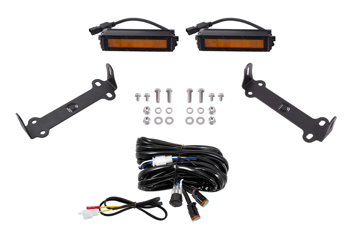 Stage Series SAE/DOT LED Lightbar Kit for 2014-2021 Toyota 4Runner Amber SAE/DOT Wide  Diode Dynamics