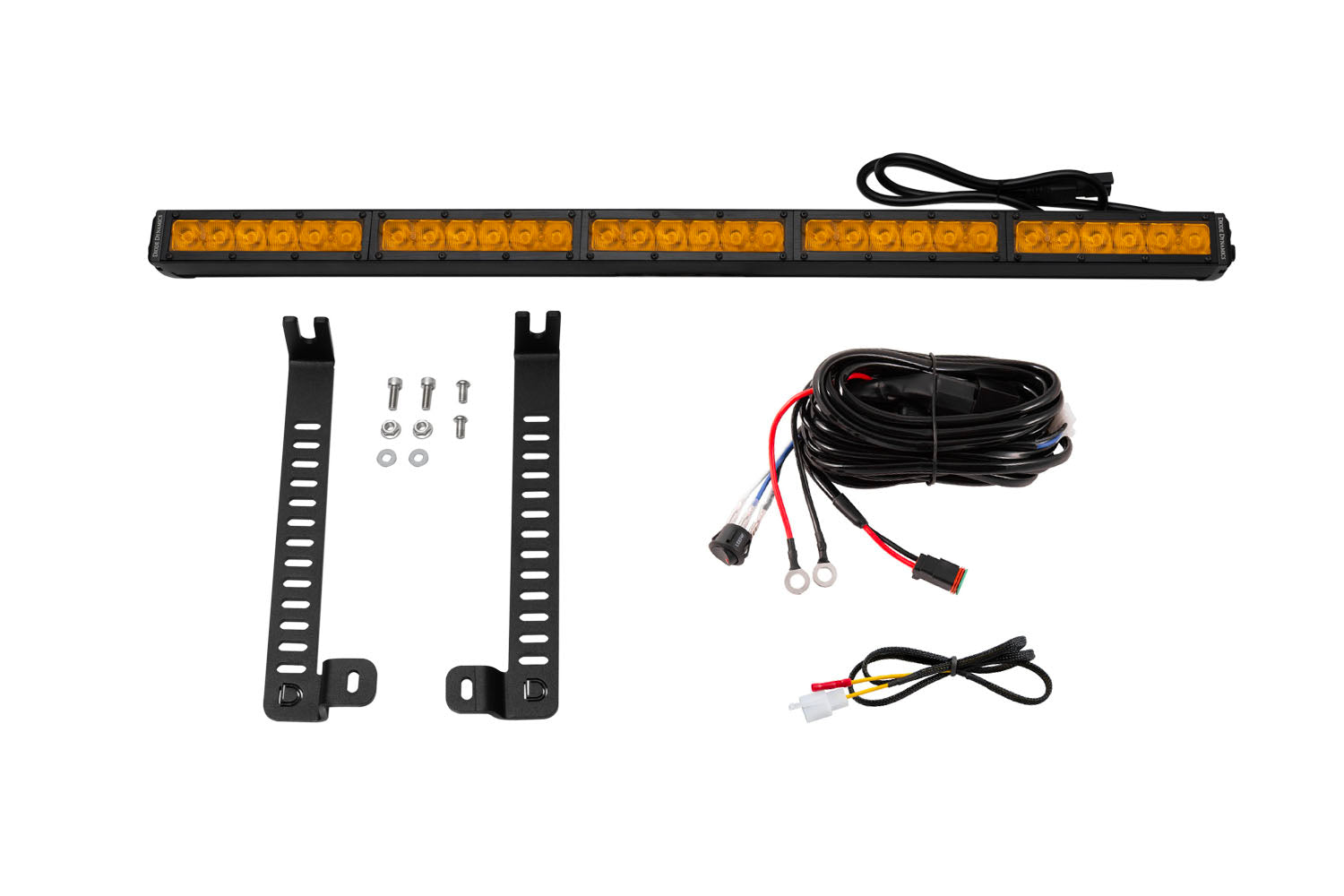 SS30 Single Stealth Lightbar Kit for 2014-2019 Toyota 4Runner Amber Driving Diode Dynamics