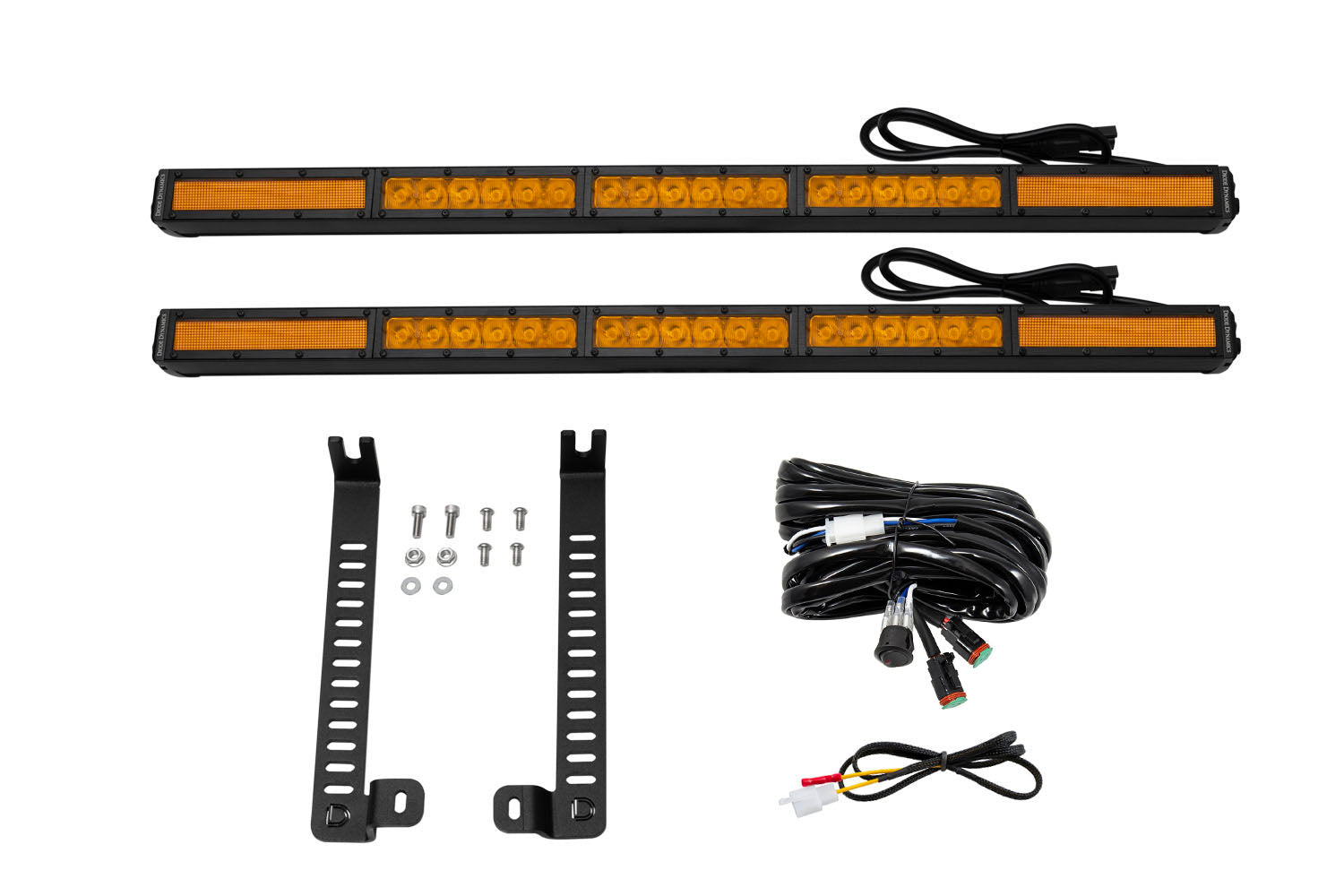 SS30 Dual Stealth Lightbar Kit for 2014-2019 Toyota 4Runner Amber Combo Diode Dynamics