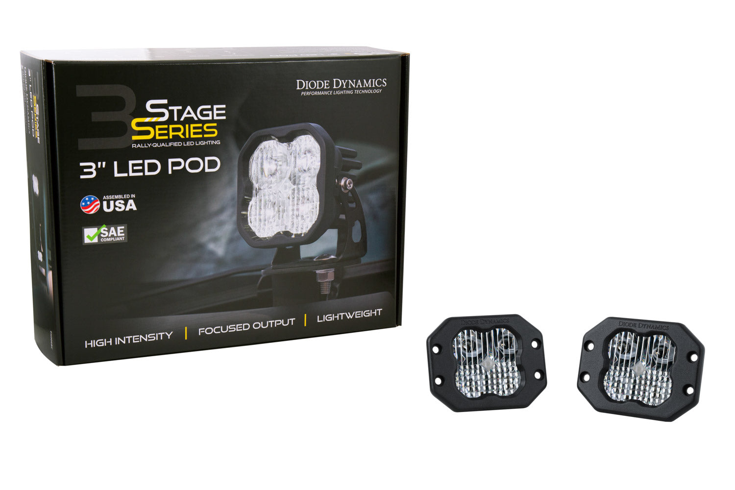 SS3 Pro ABL White SAE Driving Flush Pair Diode Dynamics