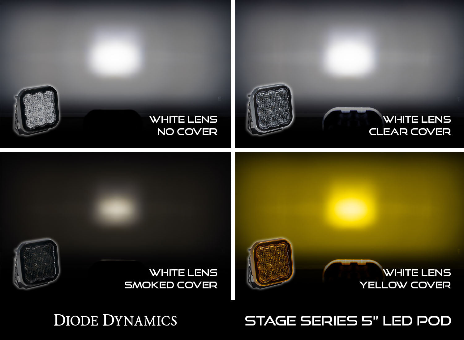 SS5 LED Pod Cover Smoked Diode Dynamics