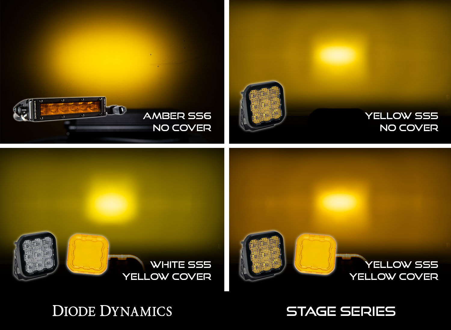 SS5 LED Pod Cover Yellow Diode Dynamics