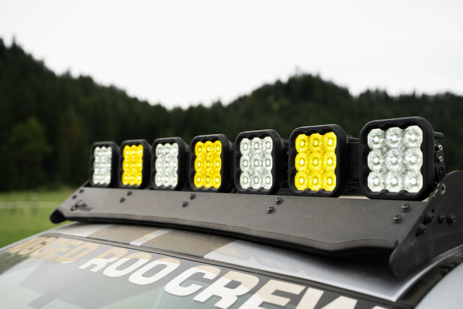 SS5 Pro Universal CrossLink 7-Pod Lightbar Yellow Combo Diode Dynamics