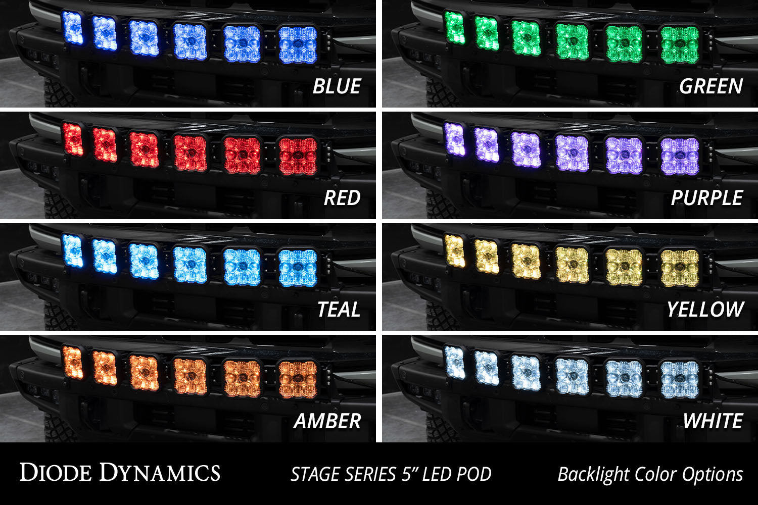 Bronco SS5 6-Pod CrossLink Grille Lightbar Kit Pro White Combo Diode Dynamics