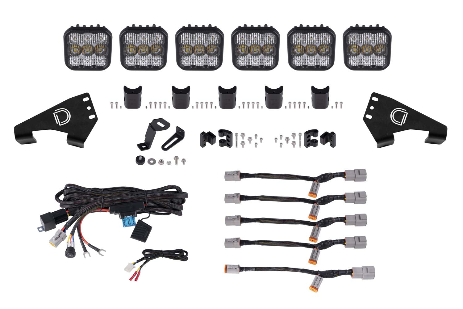 20-Present Polaris RZR SS5 Pro CrossLink Roof White Combo Lightbar Kit Diode Dynamics