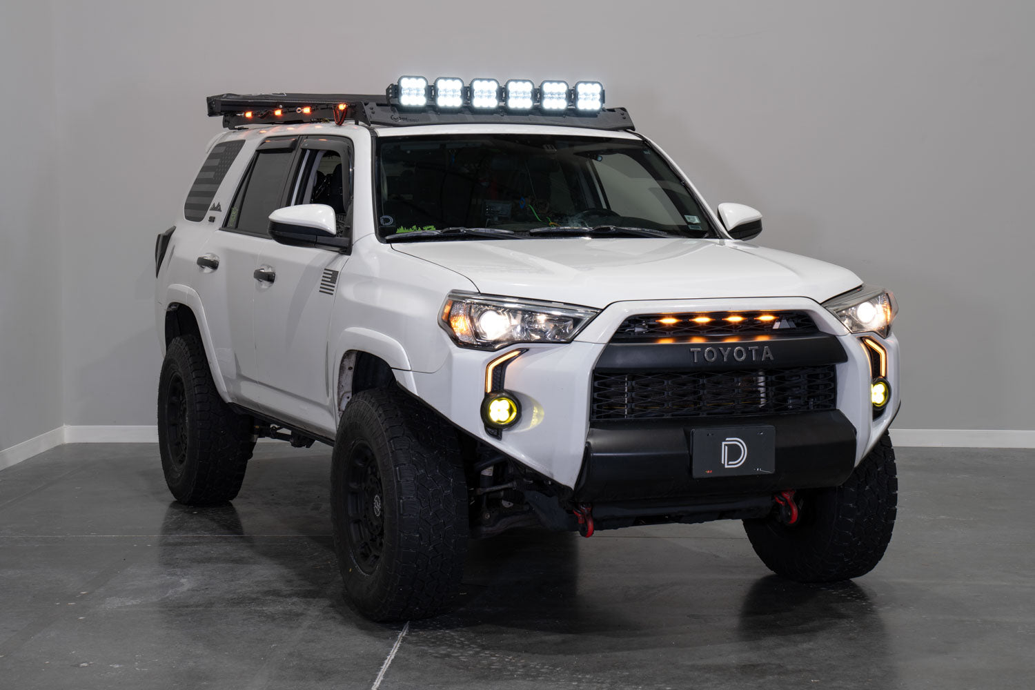 SS5 6-Pod CrossLink Mounting Kit for Prinsu/Sherpa Roof Racks, Pro Yellow Driving Diode Dynamics