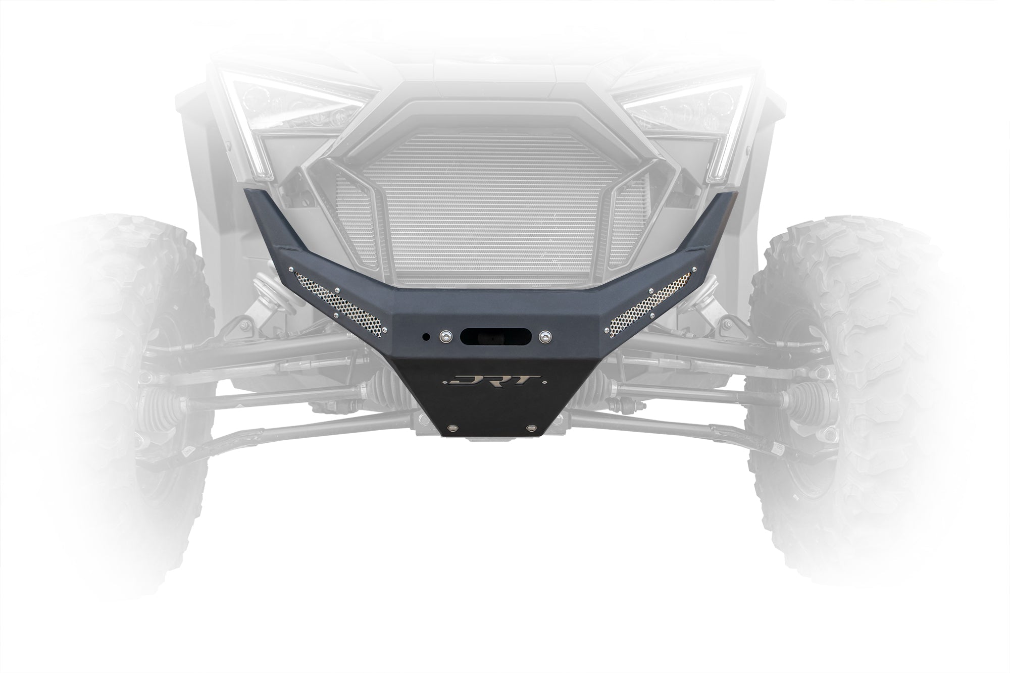 RZR pro xp front winch bumper installed view