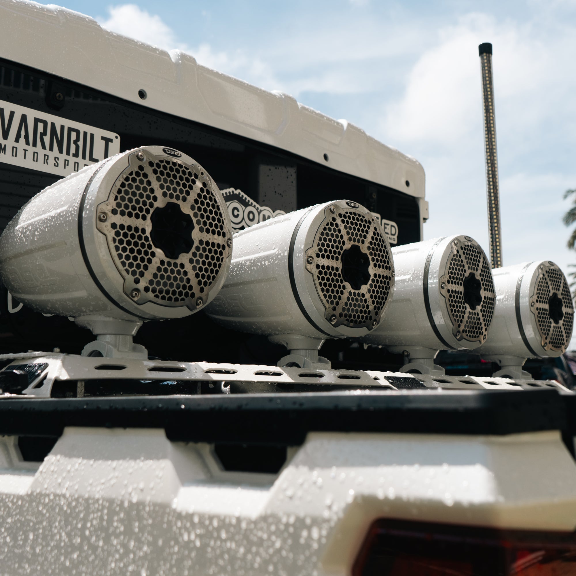 NXL 8" Marine and Powersports Towers LED RGB Lights 125 Watts Rms - Red