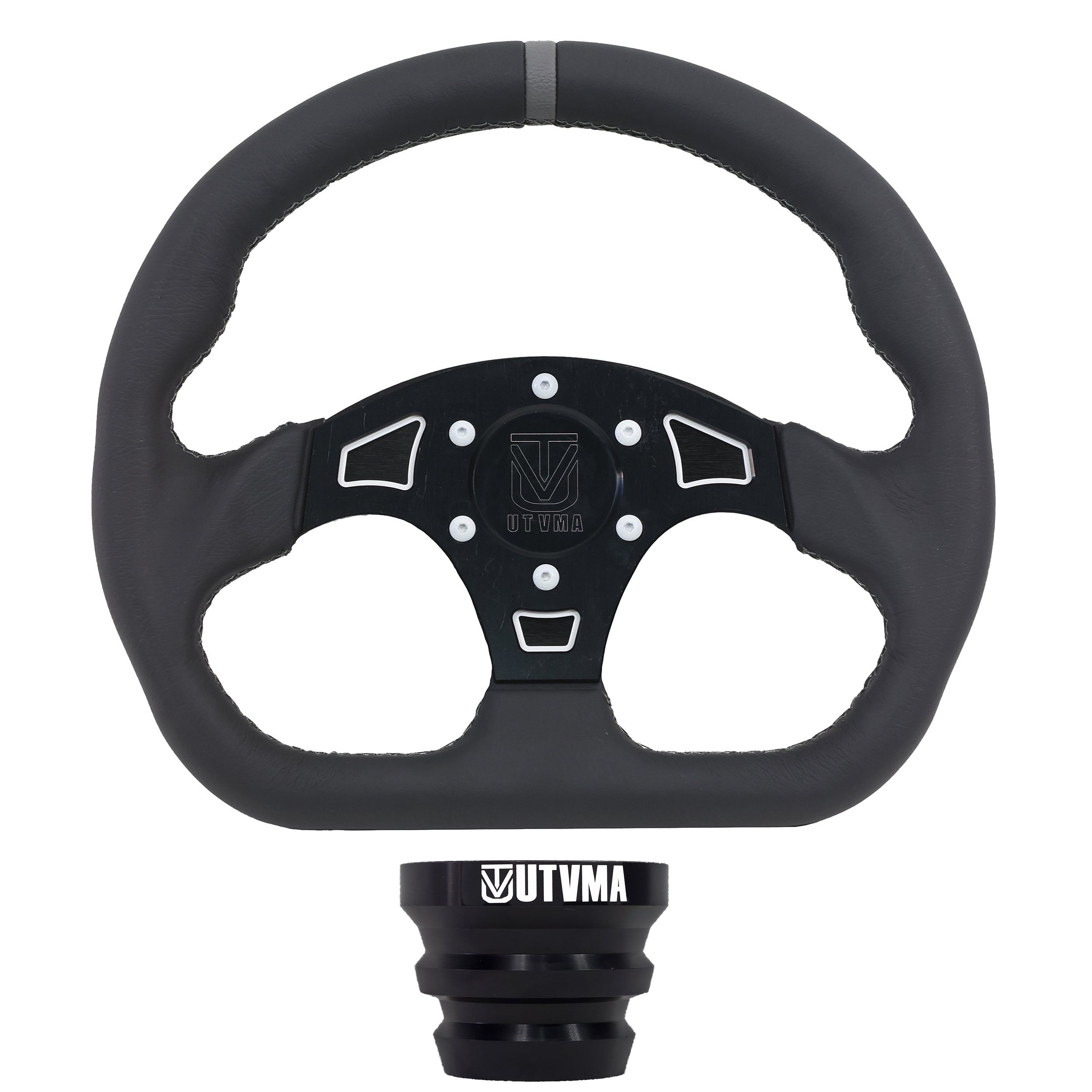 UTVMA DriftX Leather Steering Wheel With Hub (Polaris and Can Am, Kawasaki, Honda Models)