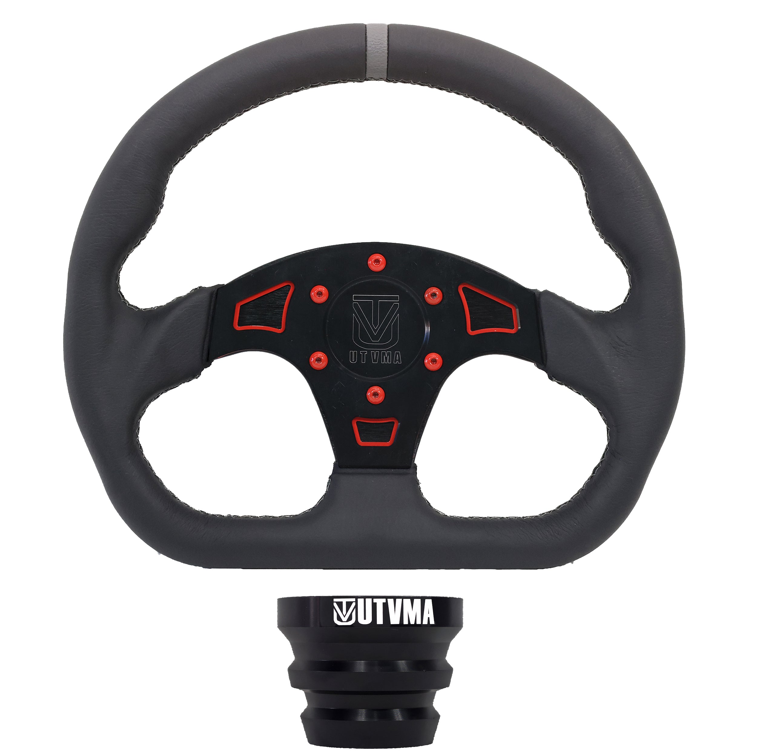 UTVMA DriftX Leather Steering Wheel With Hub (Polaris and Can Am Models)