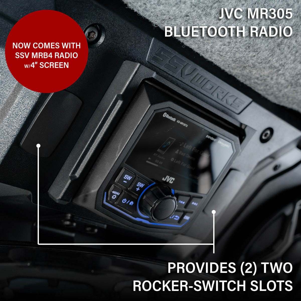 CanAm Defender | 2018-2026 HD10 & 2026 HD11 | Plug-&-Play 4-Speaker Overhead Sound Bar w/JVC MR305 Bluetooth