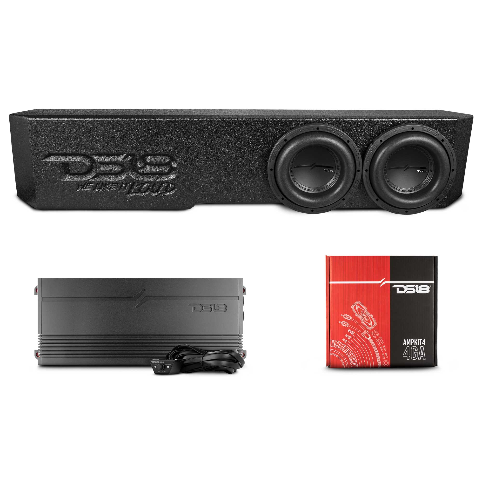 2018-2026 Jeep Gladiator Dual 8” Ported Subwoofer Under Seat Enclosure with Amplifier