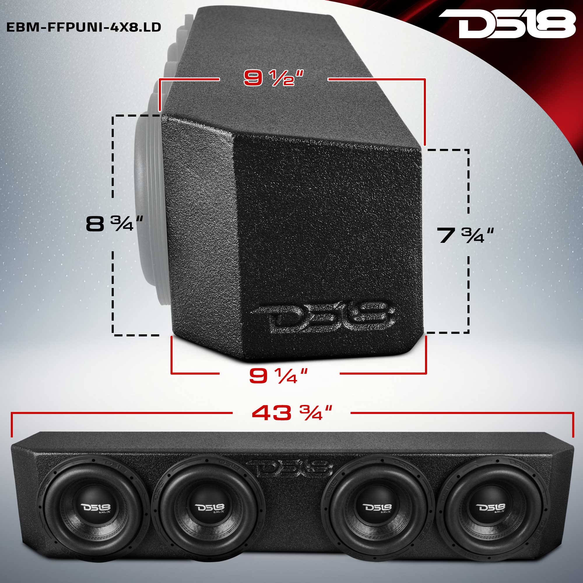 Universal Quadruple 8" Ported Subwoofer Enclosure