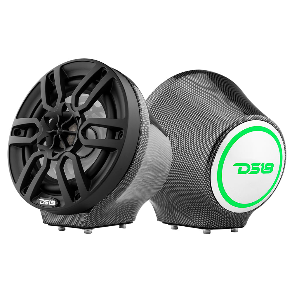 6.5” Universal Flat Mount Kick Panel Speaker Pod – Jet Skis, Jeeps, Motorcycles – RGB LED Lights
