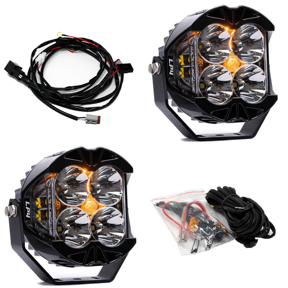 LP4 Pro LED Clear Auxiliary Light Pod Pair - Universal