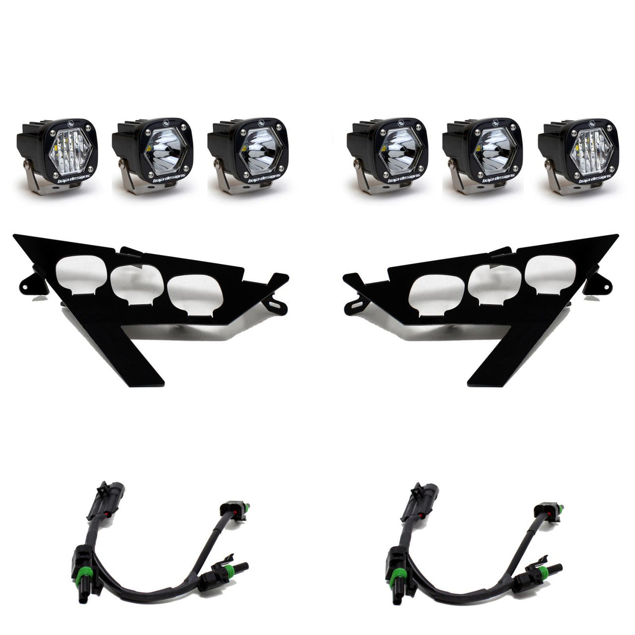 Polaris S1 Triple LED Headlight Kit - Polaris 2020-2026 RZR Pro XP; 2022-2024 RZR Pro R/Turbo R