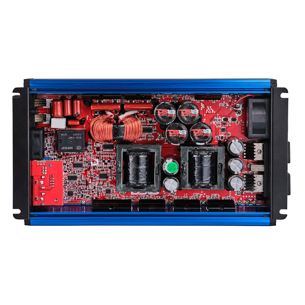 FRP Compact Full-Range Class D 1-Channel Amplifier 3,500 Watts Rms @ 1-Ohm Blue