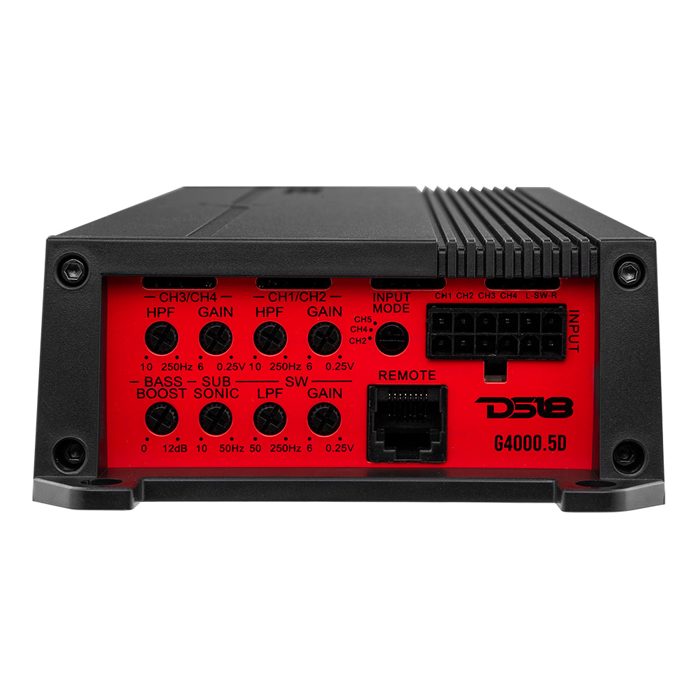GEN-X 5-Channel Class D Amplifier | 4 x 130W RMS @ 4-Ohm + 1  x 900W RMS @ 1-Ohm