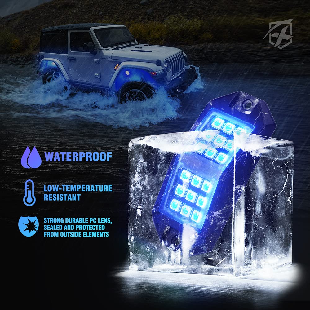 RGBW Jeep Rock Lights – Bluetooth Off-Road Underglow LED Lights for Truck, UTV & ATV | Xprite