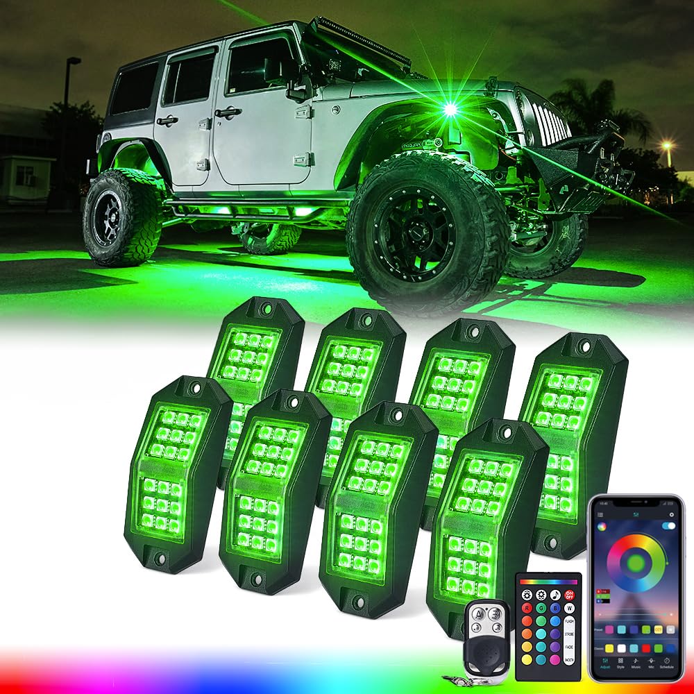 RGBW Jeep Rock Lights – Bluetooth Off-Road Underglow LED Lights for Truck, UTV & ATV | Xprite