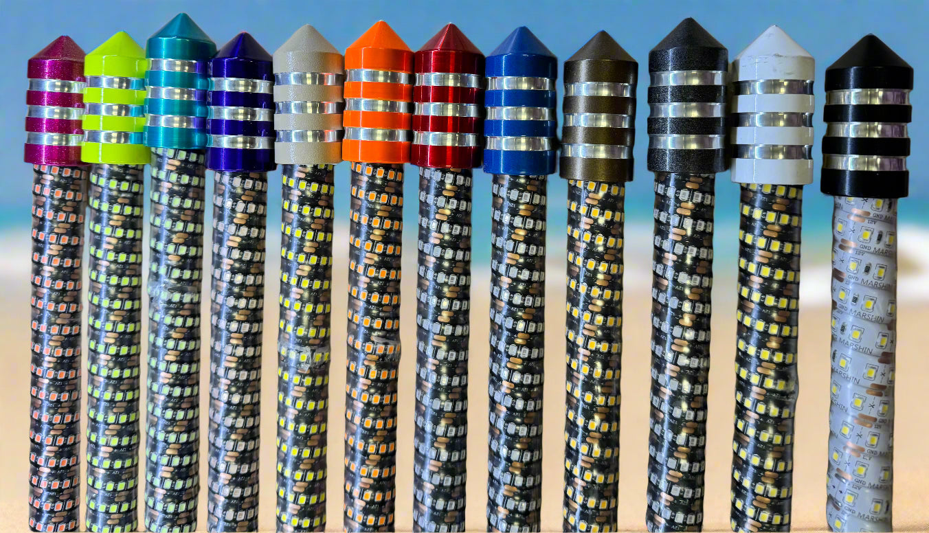 Game Changer LED Whip - Striking Teal Single