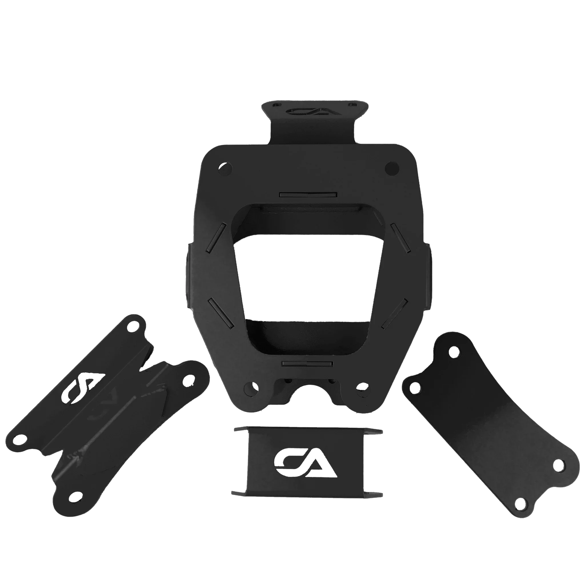 Front Double Shear Gusset Kit for Can-Am Maverick X3 by CA Tech, Black