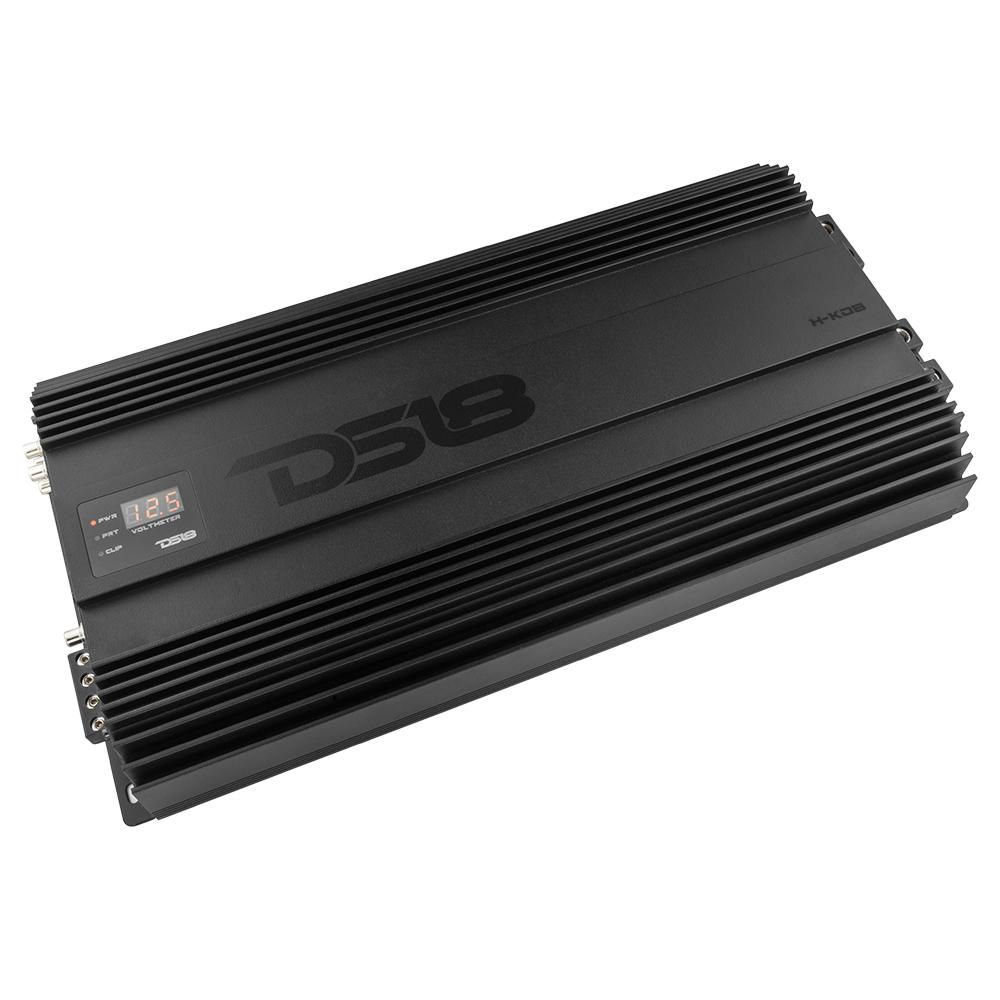 HOOLIGAN KO 1-Channel Amplifier with Voltmeter 8000 Watts Rms @ 1-Ohm Made In Korea Black
