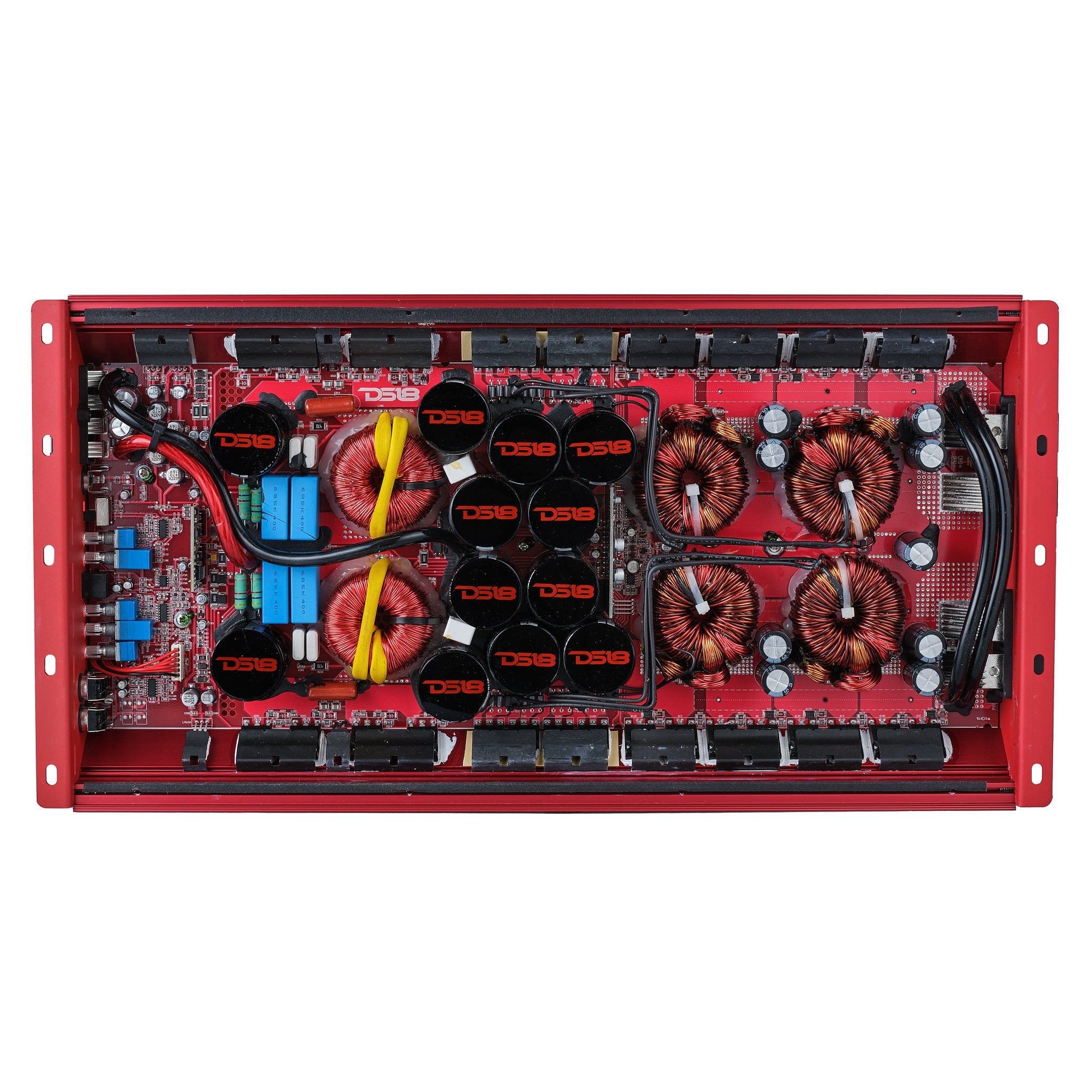 HOOLIGAN KO 1-Channel Amplifier with Voltmeter 8000 Watts Rms @ 1-Ohm Made In Korea Red