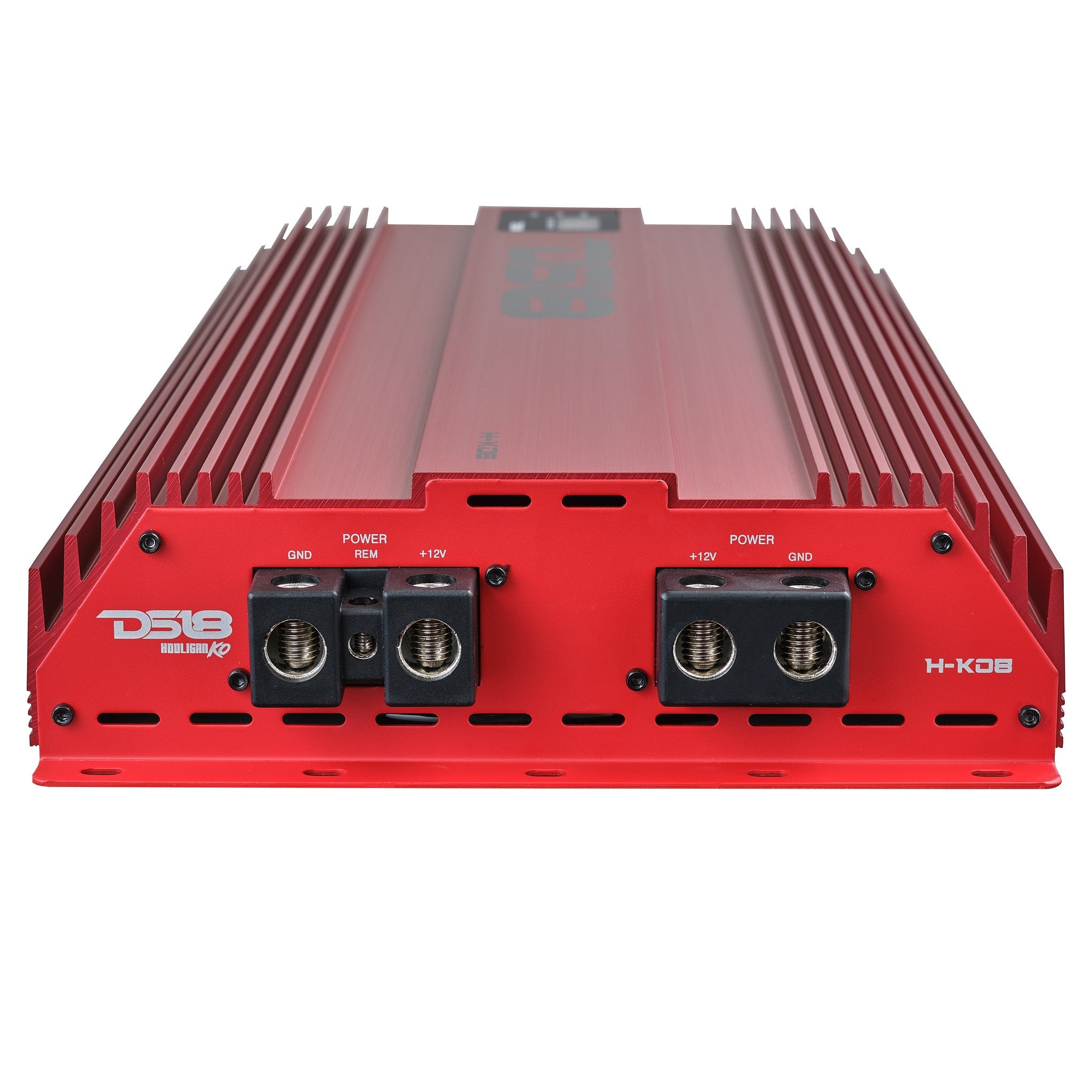 HOOLIGAN KO 1-Channel Amplifier with Voltmeter 8000 Watts Rms @ 1-Ohm Made In Korea Red