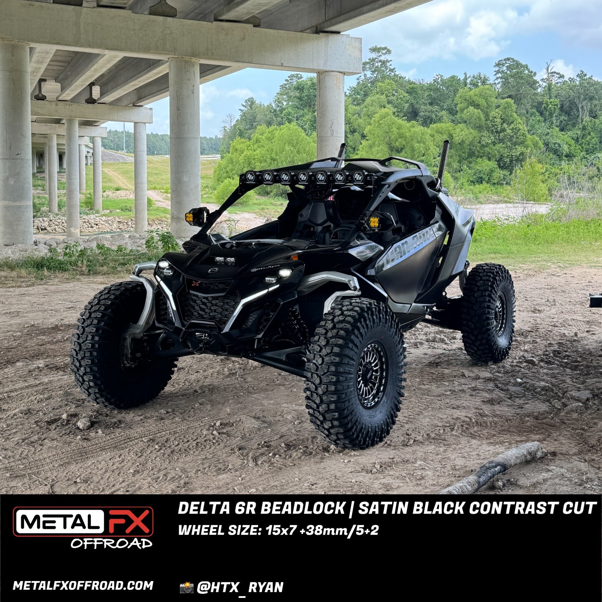 Delta 6R Beadlock | Satin Black Contrast Cut