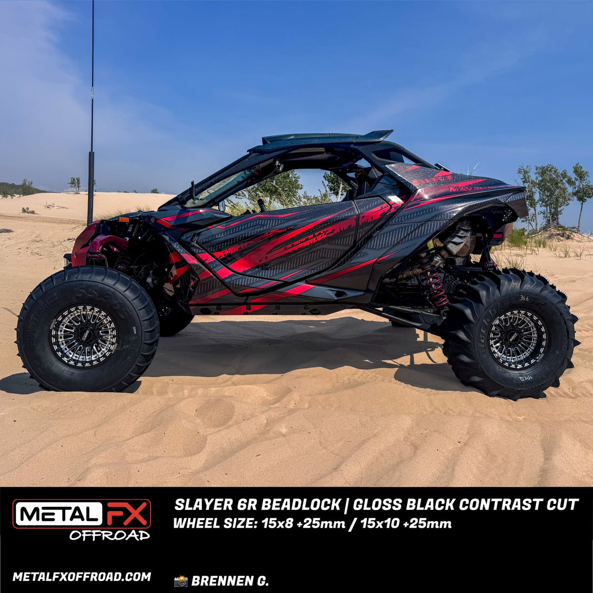 Slayer 6R Beadlock | Gloss Black Contrast Cut