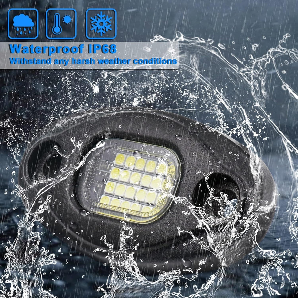Platinum 24 LED white Rock Lights (12 PIECE)