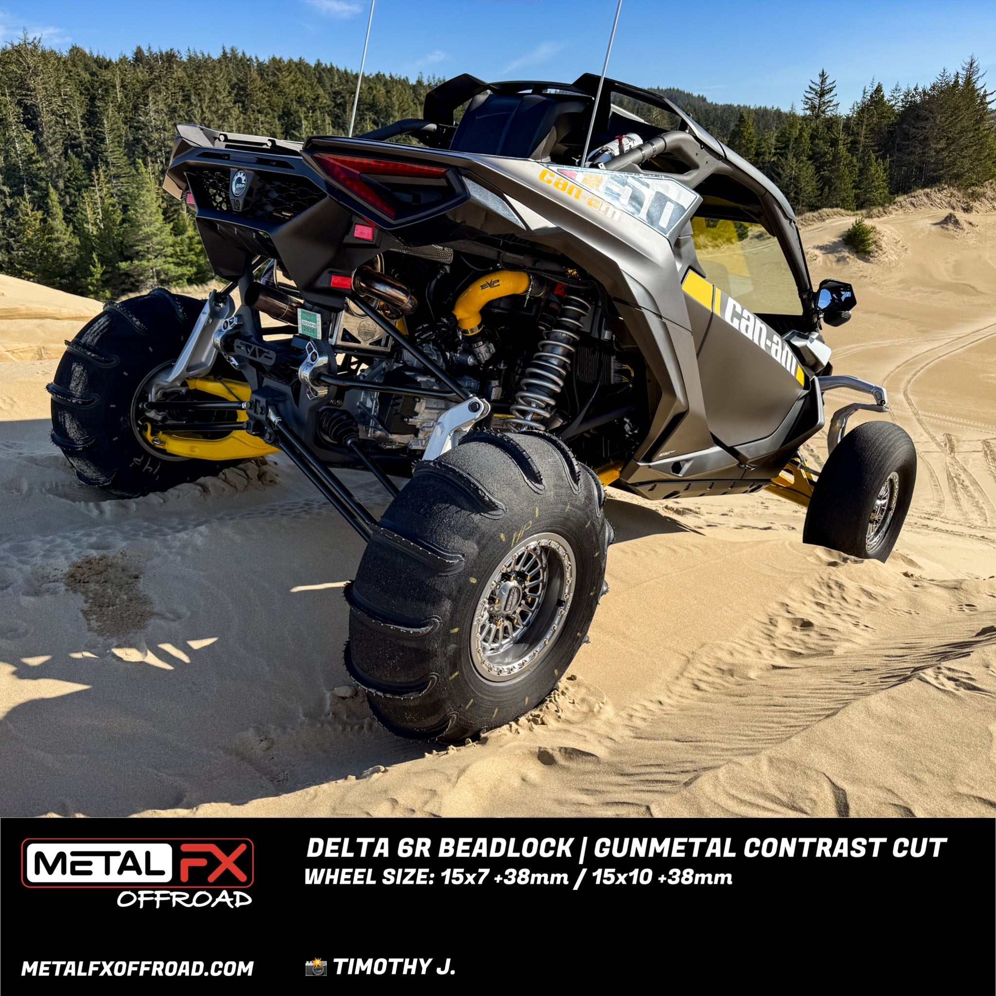 Delta 6R Beadlock | Gunmetal Contrast Cut