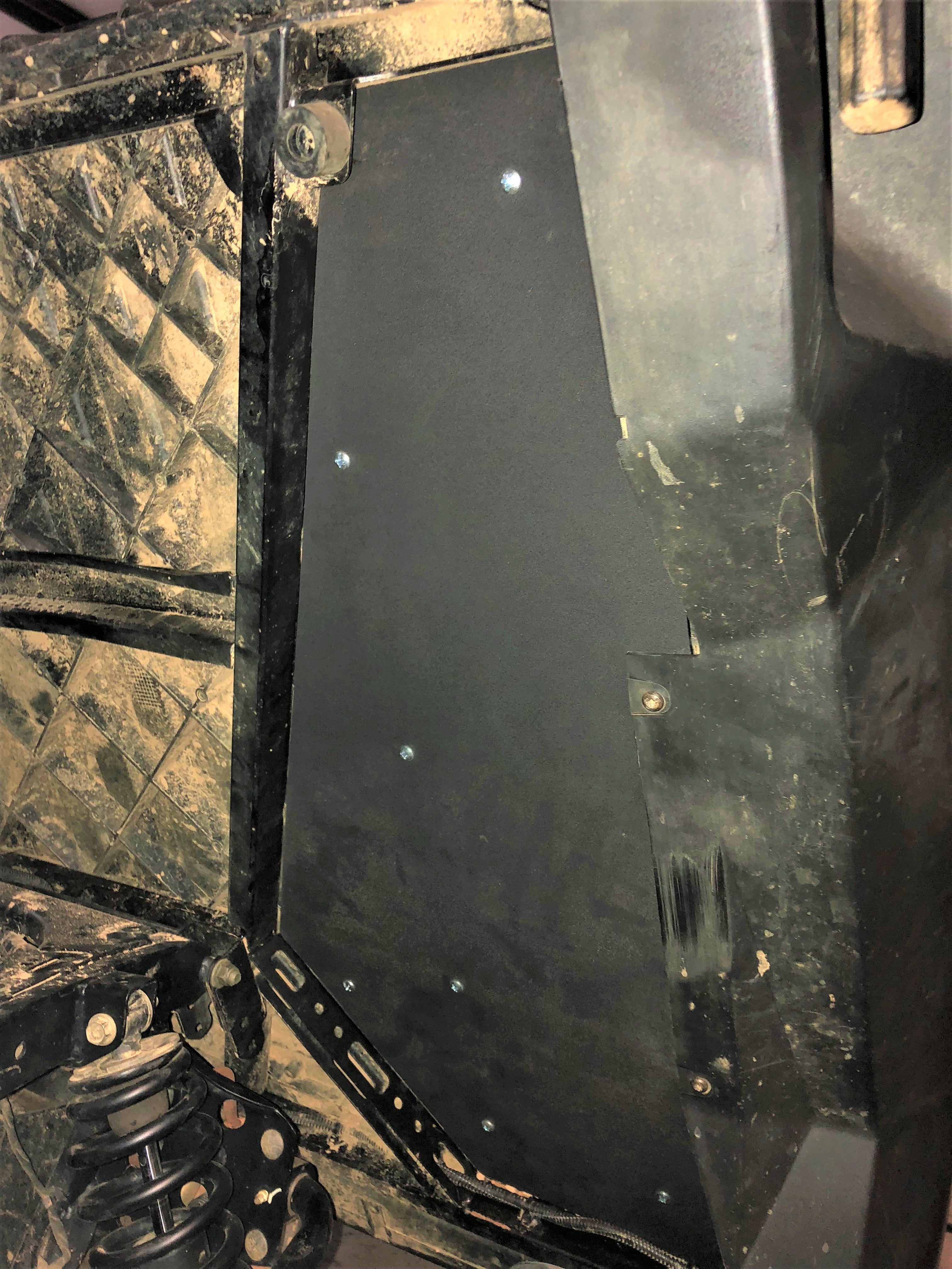Trail Armor Ranger 1000 and Ranger 1000 Crew Underbed Mud Shield with Fender Enclosure