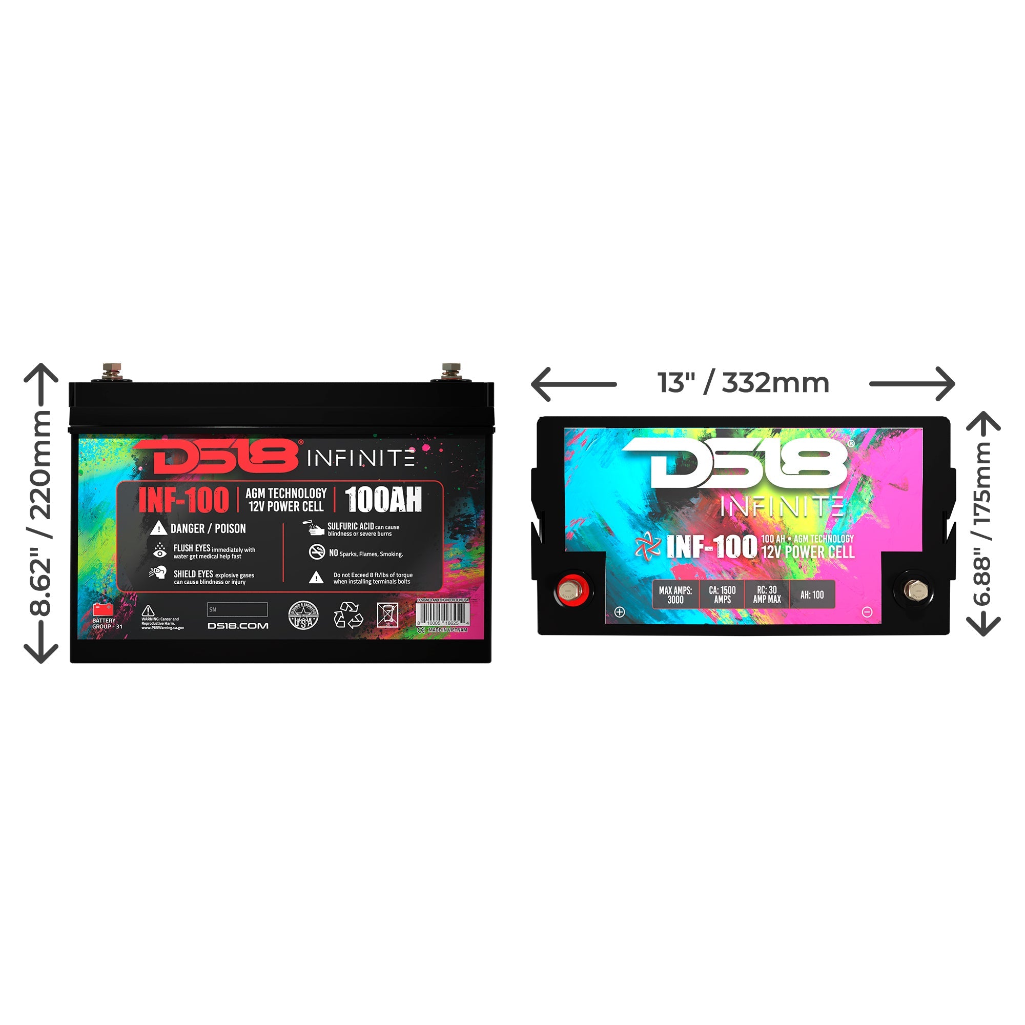 INFINITE 100 AH AGM Power Cell Battery