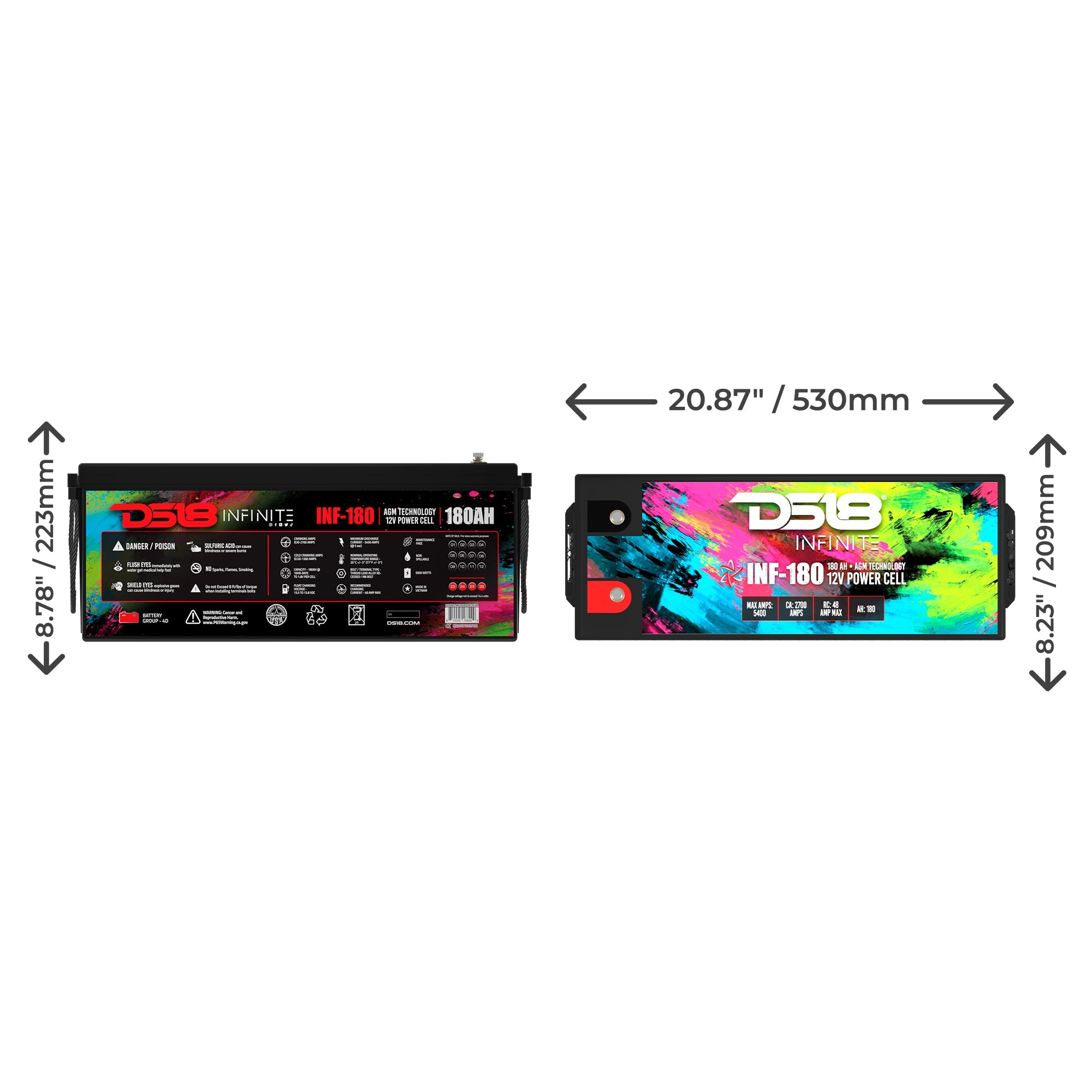INFINITE 180 AH AGM Power Cell Battery