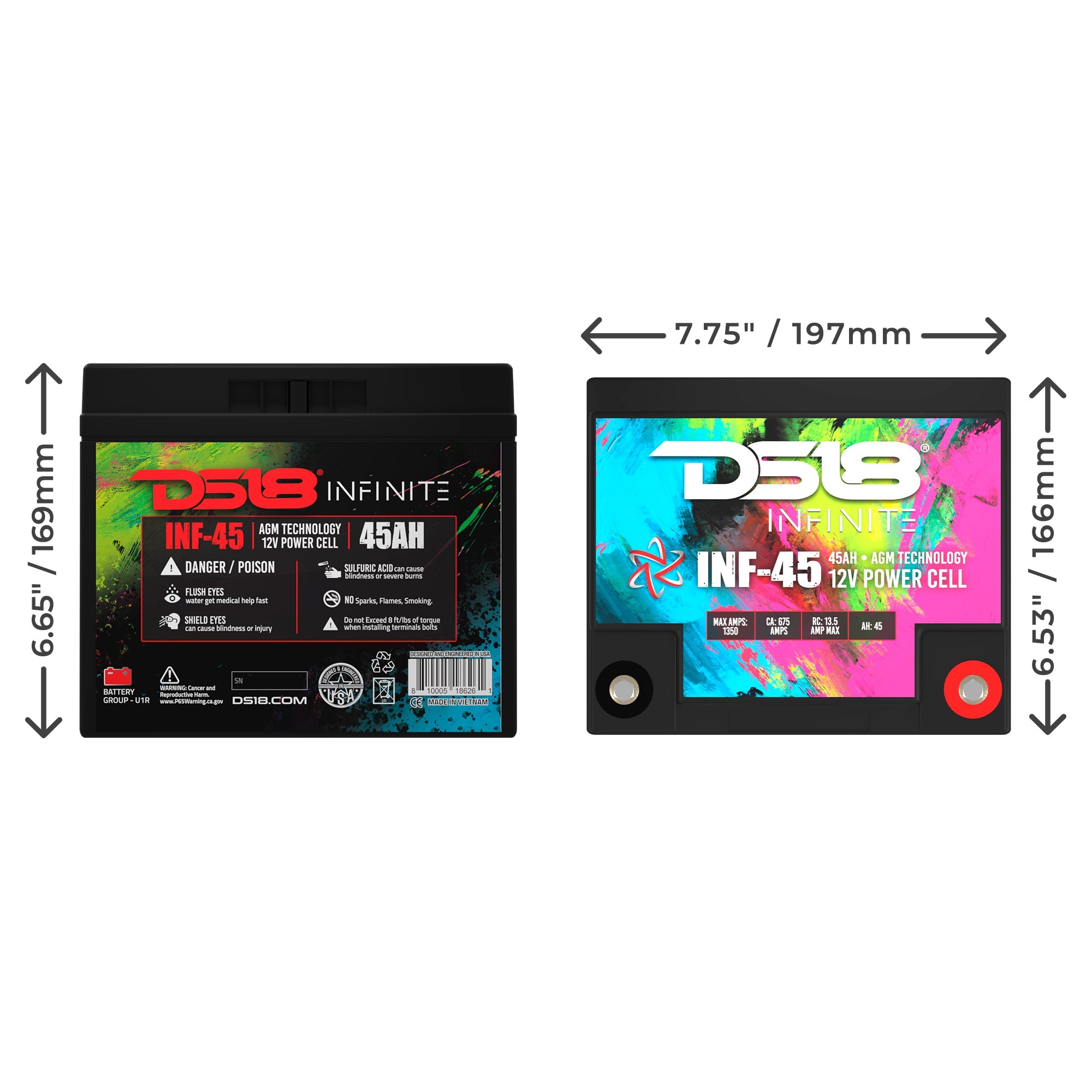 INFINITE 45 AH AGM Power Cell Battery