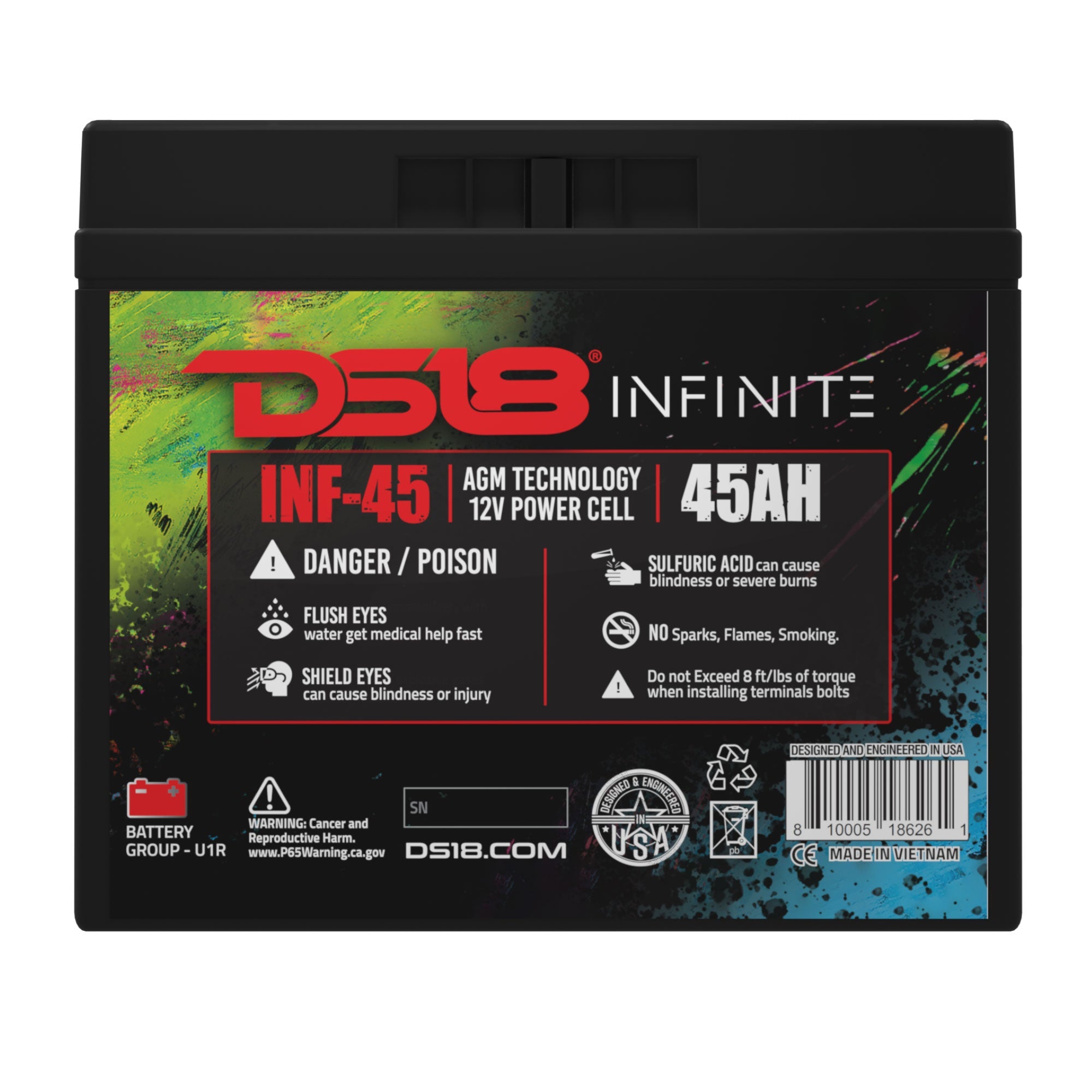 INFINITE 45 AH AGM Power Cell 12 Volt Battery
