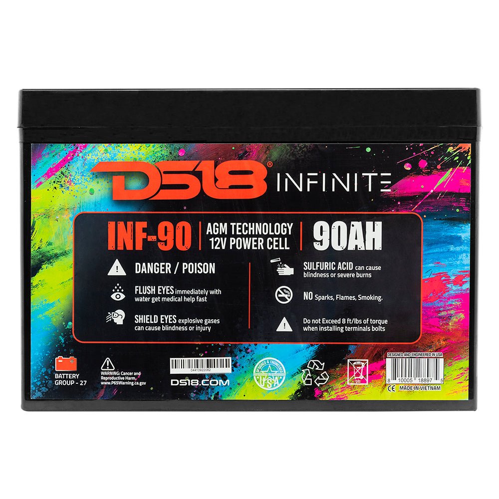 INF-90AH INFINITE 90 AH 2500 Watts AGM Power Cell 12 Volt Battery
