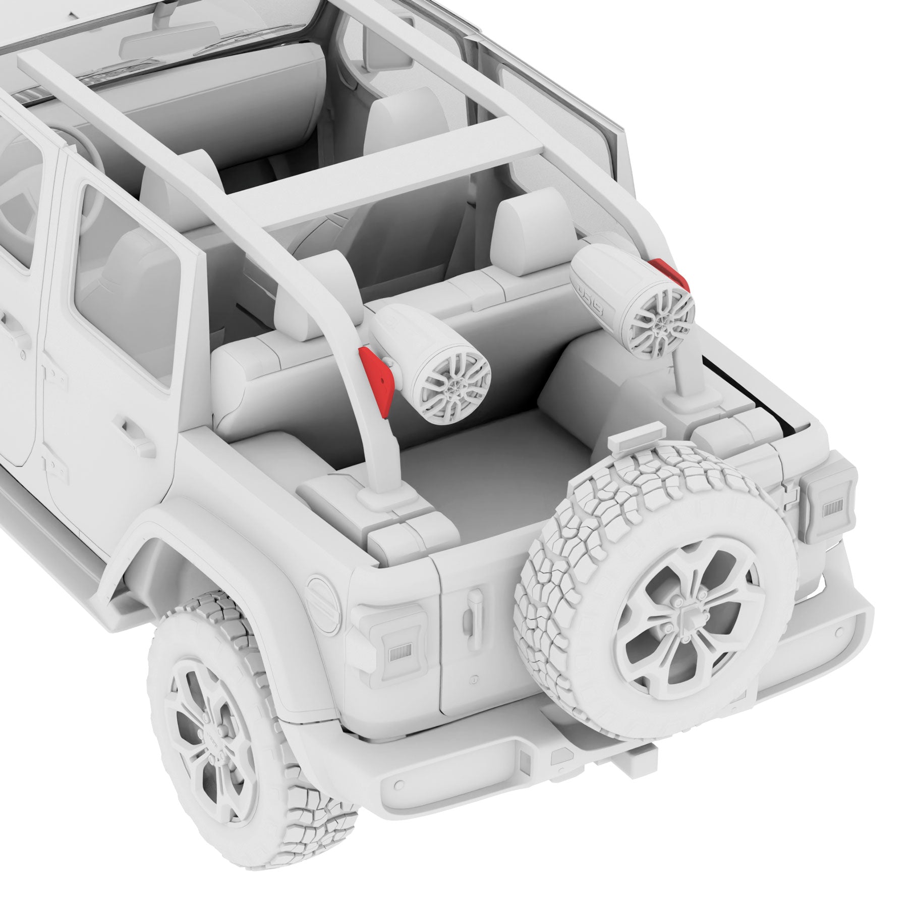 Tower Speaker Mounting Bracket For 4-Door JL Jeep Roll Cages